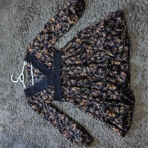 SHEIN Navy Floral Dress